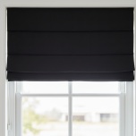 Contemporary Black Blackout Fabric Roman Blind