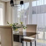 Smooth White Voile Curtain