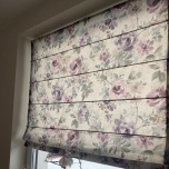 Classic Floral Pattern Natural Fabric Roman Blind