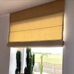 Refined Dark Yellow Blackout Fabric Made-To-Measure Roman Blind