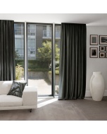 Graceful Dark Steel Colour Satin Curtain