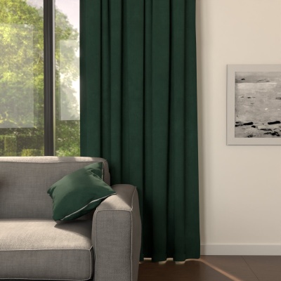 Elegant Bottle Green Matt Curtain