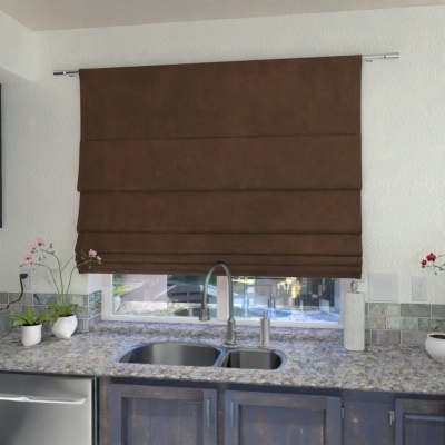 Elegant Light Brown Quality Fabric Made-To-Measure Roman Blind