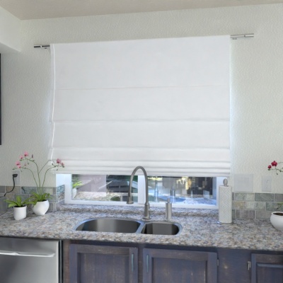 Timeless White Quality Fabric Roman Blind