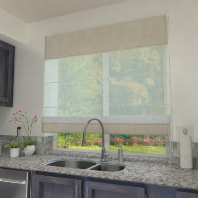 Elegant Beige Delicate Nap Texture Made-To-Measure Roman Blind