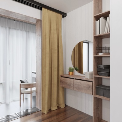 Elegant Sand Colour Matt Curtain