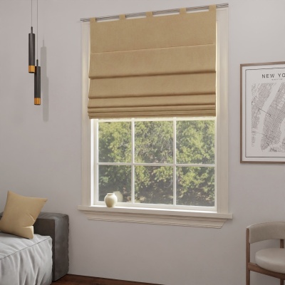 Classic Carmel Quality Fabric Roman Blind