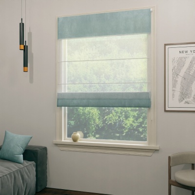 Timeless Light Denim Delicate Nap Texture Roman Blind