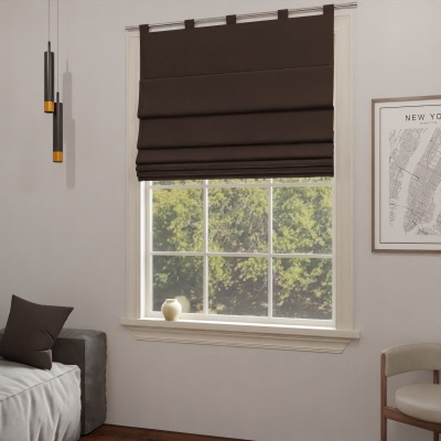 Elegant Chocolate Quality Fabric Made-To-Measure Roman Blind