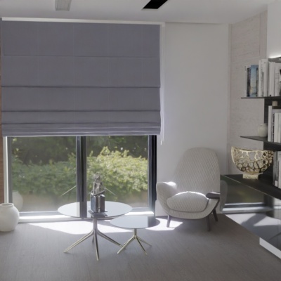 Premium Grey Quality Fabric Made-To-Measure Roman Blind