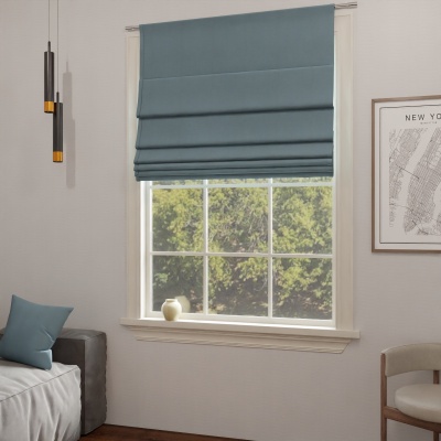Timeless Denim Quality Fabric Roman Blind