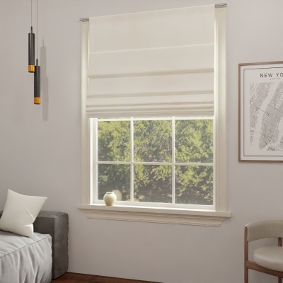 Classic Light Cream Matt Fabric Roman Blind
