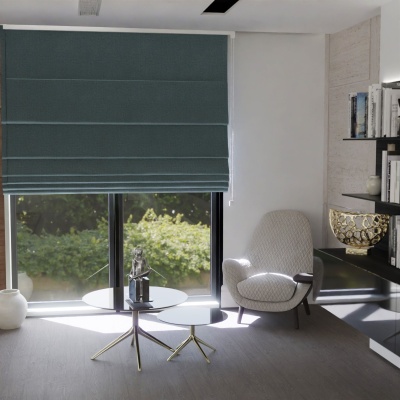 Classic Denim Quality Fabric Roman Blind
