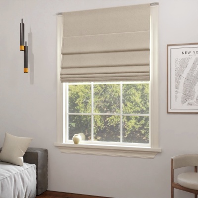 Classic Dark Cream Blackout Fabric Roman Blind