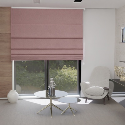 Refined Dirty Pink Blackout Fabric Made-To-Measure Roman Blind