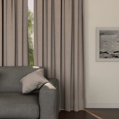 Modern Blackout Dark Beige Matt Curtain
