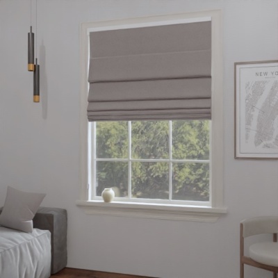 Soft Cold Nude Blackout Fabric Made-To-Measure Roman Blind