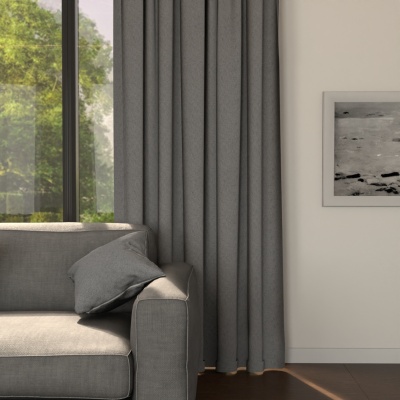 Sophisticated Dark Grey Matt Blackout Curtain