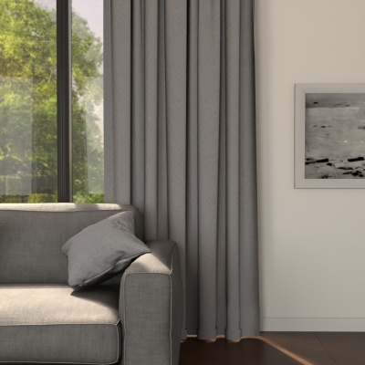 Stylish Grey Matt Blackout Curtain