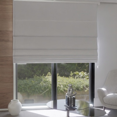 Modern Light Grey Blackout Fabric Roman Blind
