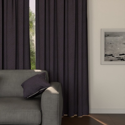 Stylish Purple Matt Blackout Curtain