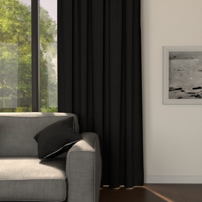 Black Matt Blackout Curtain