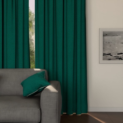 Elegant Emerald Green Matt Blackout Curtain
