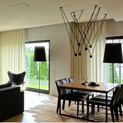 Sophisticated Light Cream Textured Fabric Curtain