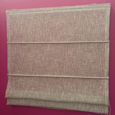 Linen Roman Blind in Latte Shade