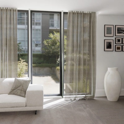 Grey Linen Curtain Made from Natural Linen