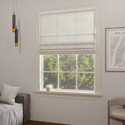 Timeless Very Light Cream Matt Fabric Roman Blind