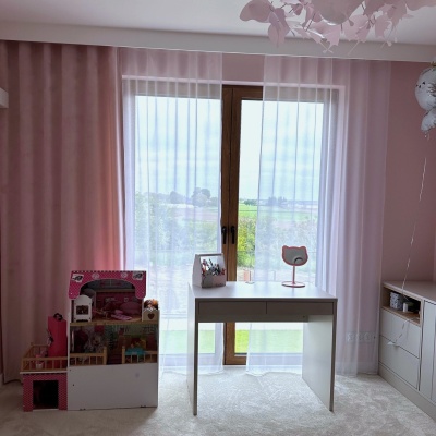Stylish Pink Matt Curtain
