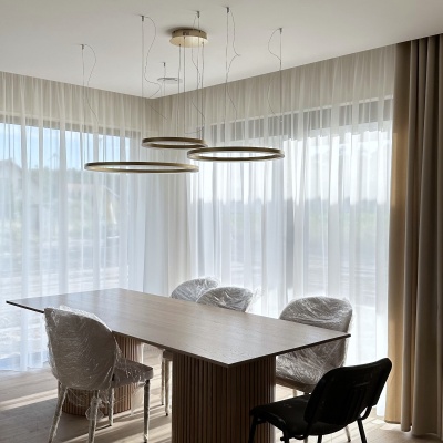 Modern Matt White Voile Curtain