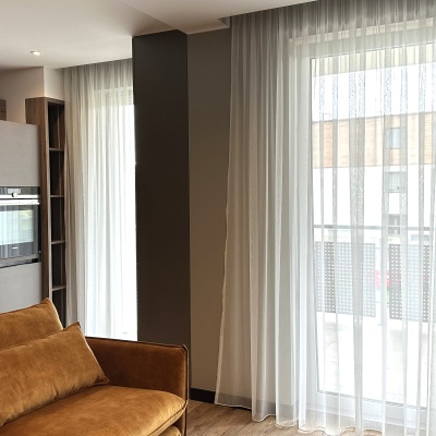 Beautiful Smooth Cream Voile Curtain