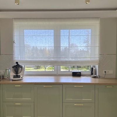 Natural Linen Cream Shade Roman Blind