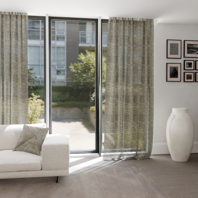 Elegant Latte Linen Curtain with Natural Linen