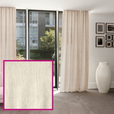 Beige Linen Curtain with Subtle Sheen